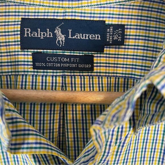Ralph Lauren Cotton Pinpoint Oxford Long Sleeve Shirt 16.5 36/37 - Picture 5 of 5